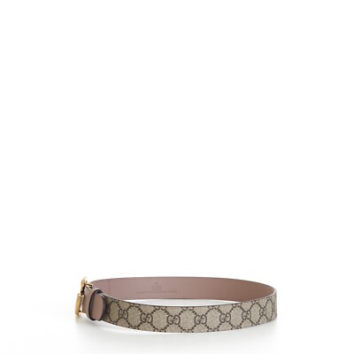 GUCCI 430$ GG Marmont Belt In Beige GG Supreme & Pink Leather | eBay