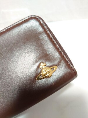 Vivienne Westwood Wallet Bi-fold Card coin Case color Brown Women