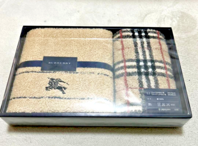 Burberry Japan face towel & wash towel cotton 100% set | eBay