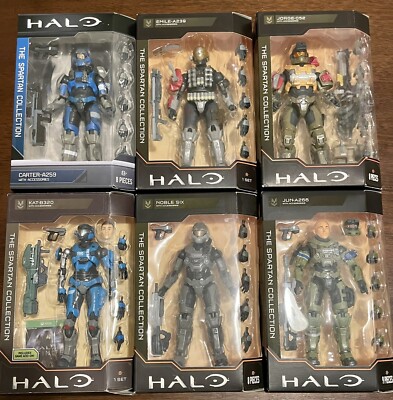 Halo Jazwares The Spartan Collection Halo Reach Noble Team Lot Of