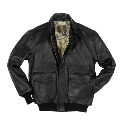 COCKPIT USA MENS ANTIQUE LAMBSKIN LEATHER A-2 FLIGHT JACKET USA