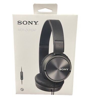 Sony MDR-ZX310AP ZX Series Wired On Ear Headphones w/Mic - Black