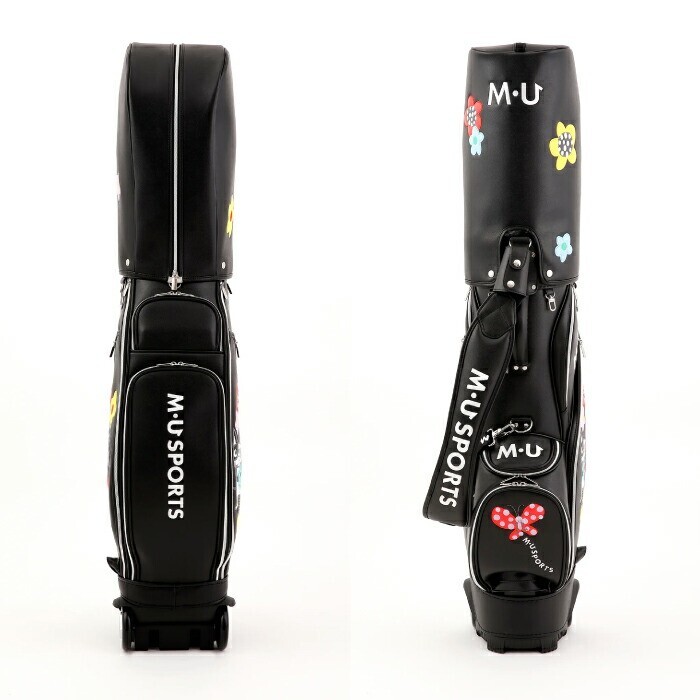 MU SPORTS Golf Embroidered Cart Bag w/ Wheels 9in Black 5way