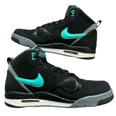 MENS NIKE FLIGHT 13 MID BLACK CRYSTAL MINT SIZE 11 DEAD STOCK
