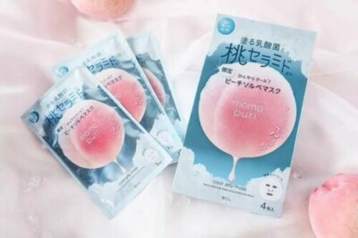 New Momo Puri Peach Cool Jelly Face Mask Japan (4 pcs)-US Seller