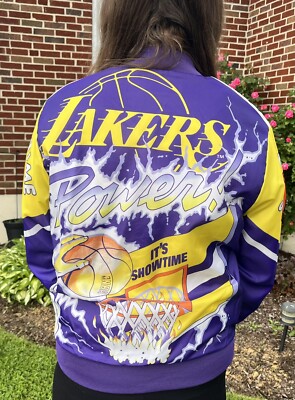 VTG NBA Los Angeles Lakers Fanimation Chalk Line Starter Type