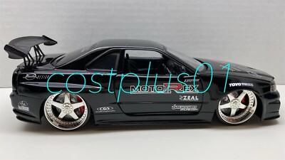JADA DUB CITY 2002 NISSAN SKYLINE GT R R34 1:24 BLACK MOTOREX
