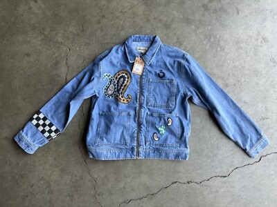 NWT Noma TD x Stussy Denim Zip Work Jacket sz Large Stone Wash | eBay