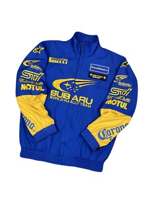 Vintage Embroidery Subaru World Rally STI Team Racing Jacket. | eBay