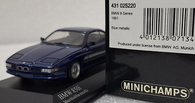 BMW 8-Series 850i Coupe (E31) 1991 Blue Met 1:43 Minichamps