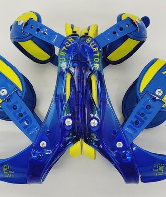 Burton Mission Smalls Re-Flex Youth Blue Snowboard Bindings Size