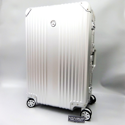 Mercedes Benz Original Aluminum Suitcase 65L Silver Carry Bag