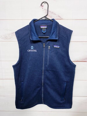 Patagonia Mens Vest Size M Blue Full Zip Sleeveless Zipped Pockets