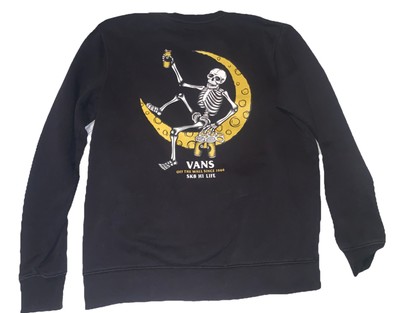 Vans Off The Wall Sk8 Hi Life Skull Beer 8 Ball Sweatshirt Size