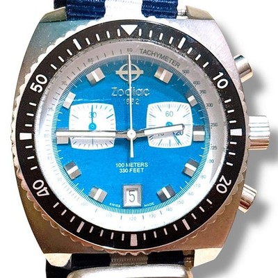 Zodiac Seadragon ZO2264 Men's Watch Blue Dial Chronograph Date