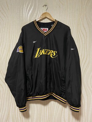 LOS ANGELES LAKERS BASKETBALL SWEATSHIRT REEBOK sz L MAN VINTAGE