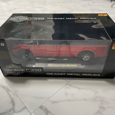 With Box 1/18 Scale 2004 Ford F-350 Harley-Davidson Maisto Mini