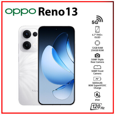 OPPO Reno13 5G 12GB+256GB WHITE Unlocked Dual SIM Global Android
