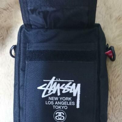 STUSSY Mini Shoulder Bag Novelty TOKYO LONDON PARIS Pochette Pouch