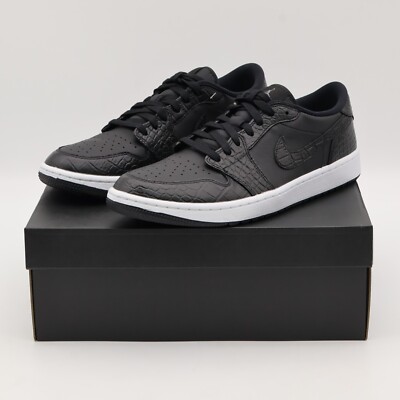 DD9315-003 Nike Air Jordan 1 Low Golf Black Crocodile Skin Iron