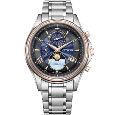 CITIZEN EXCEED BY1026-65F Moon Phase Limited Titanium Eco-Drive