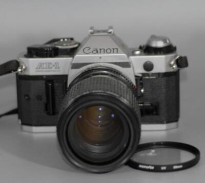 Canon AE-1 Program with Canon 35-105mm f3.5 FD Macro zoom lens AE1