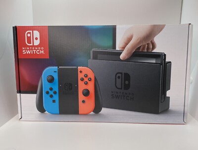 Unpatched Nintendo Switch Red Blue Console In Box Launch model Low
