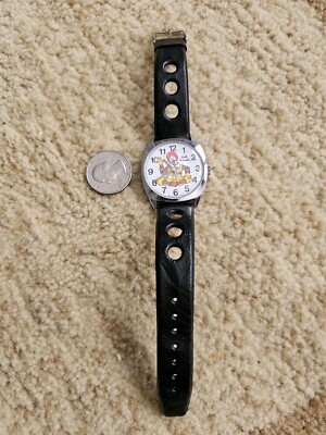 Rare 1976 Ronald Mcdonald Employee Manual Wind Swiss Made 17