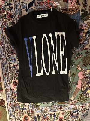 Off-White VLONE T-Shirt Blue (Size M) REPLICA NEW Excellent