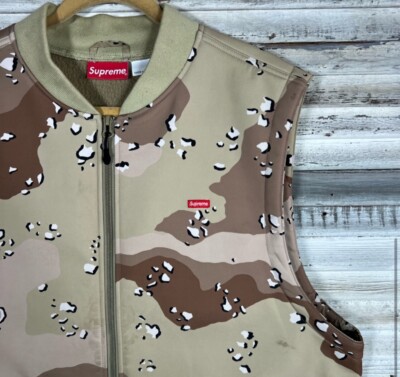 SUPREME WINDSTOPPER WORK VEST XL CHOCOLATE CHIP CAMO FW22 | eBay