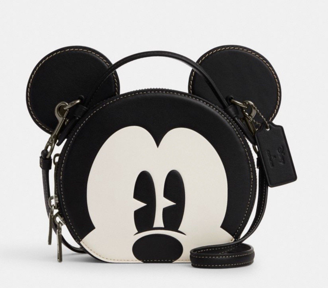 NWT COACH Disney X Coach Mickey Mouse Ear Bag Crossbody Black