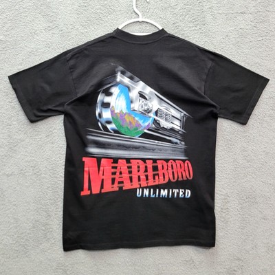 Vintage Marlboro Unlimited Train Pocket T Shirt ONE SIZE Double