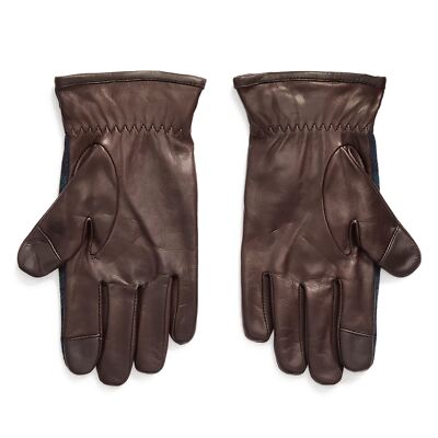 PG0108-361] Mens Polo Ralph Lauren HERITAGE Tartan & Leather