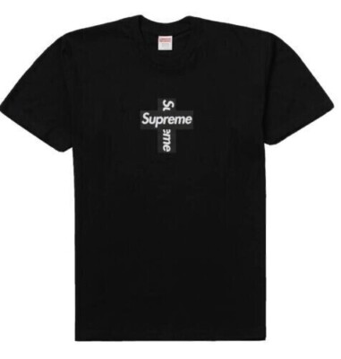 Supreme Cross Box Logo Tee Black Size M | eBay