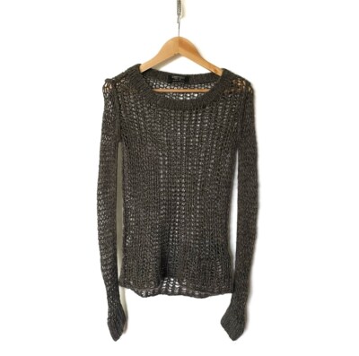 All Saints Angora Crochet Hand Knit Cure Jumper Sweater Size 34