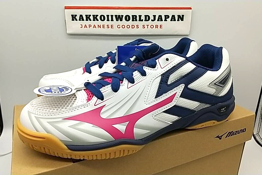 Mizuno Table Tennis Shoes WAVE KAISERBURG 8 White/Pink 81GA2420 04