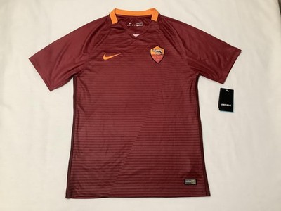 AS Roma Shirt Mens Medium Red Serie A Soccer Nike Dri Fit