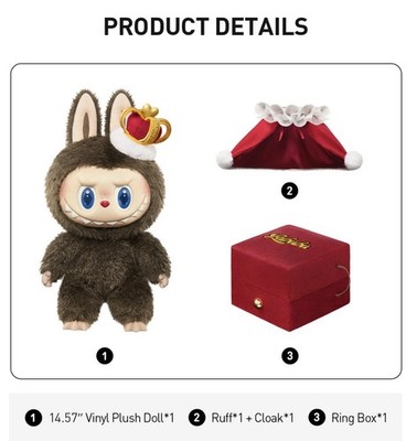 Pop Mart The Monsters Labubu Lets Checkmate King Vinyl Plush Doll
