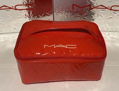 MAC Cosmetics Red Train Cosmetic Case 7.5