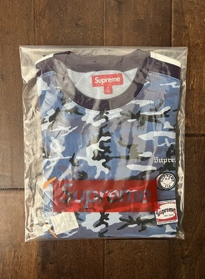 Supreme FW25 Crane Shortsleeve S/S Jeresy Top Blue Camo Size Small