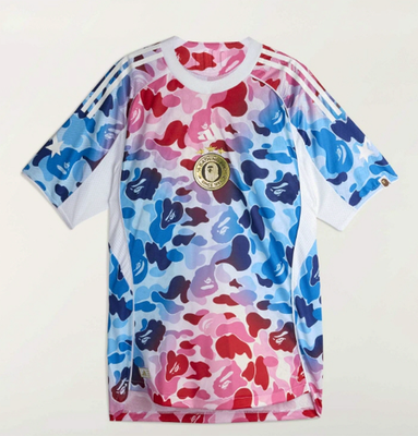 Adidas x BAPE FB Jersey Top Shock Blue KR Sizing KA0040 | eBay