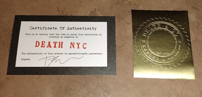 DEATH NYC ltd signed FRAMED art print 45x32cm Breaking Bad Walter