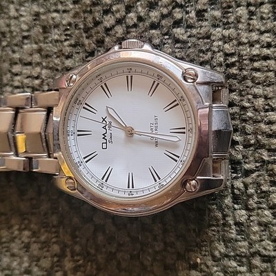 OMAX MEN'S Watch Silver Stainless Water Resistant Quartz HBJ743