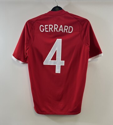 England Gerrard 4 Away Football Shirt 2010/11 Adults Medium Umbro