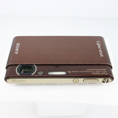 SONY DSC-T77 Digital Camera Brown Cyber Shot 4.0x Optical Zoom