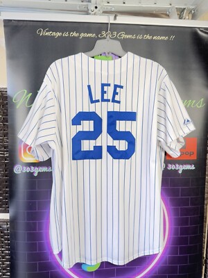 Authentic Derek Lee #25 Chicago Cubs STITCHED Majestic MLB