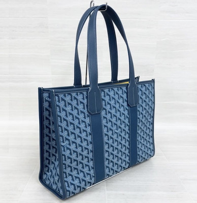 Goyard Villette Jacquard PM Tote Bag Ocean Blue Shoulder Purse