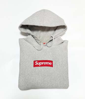 Supreme box logo hoodie red on grey M | eBay