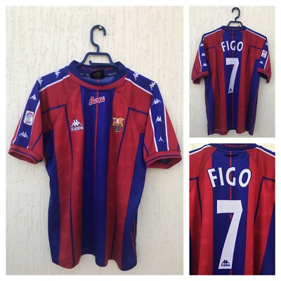FC BARCELONA 1997 1998 FOOTBALL CAMISETA FIGO SHIRT JERSEY KAPPA
