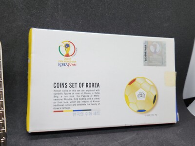 2002 FIFA WORLD CUP Korea Japan Uncirculated 6 Coin Set - Korean